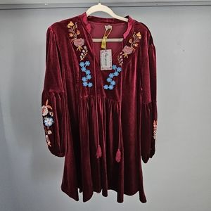 Velvet Western Dress